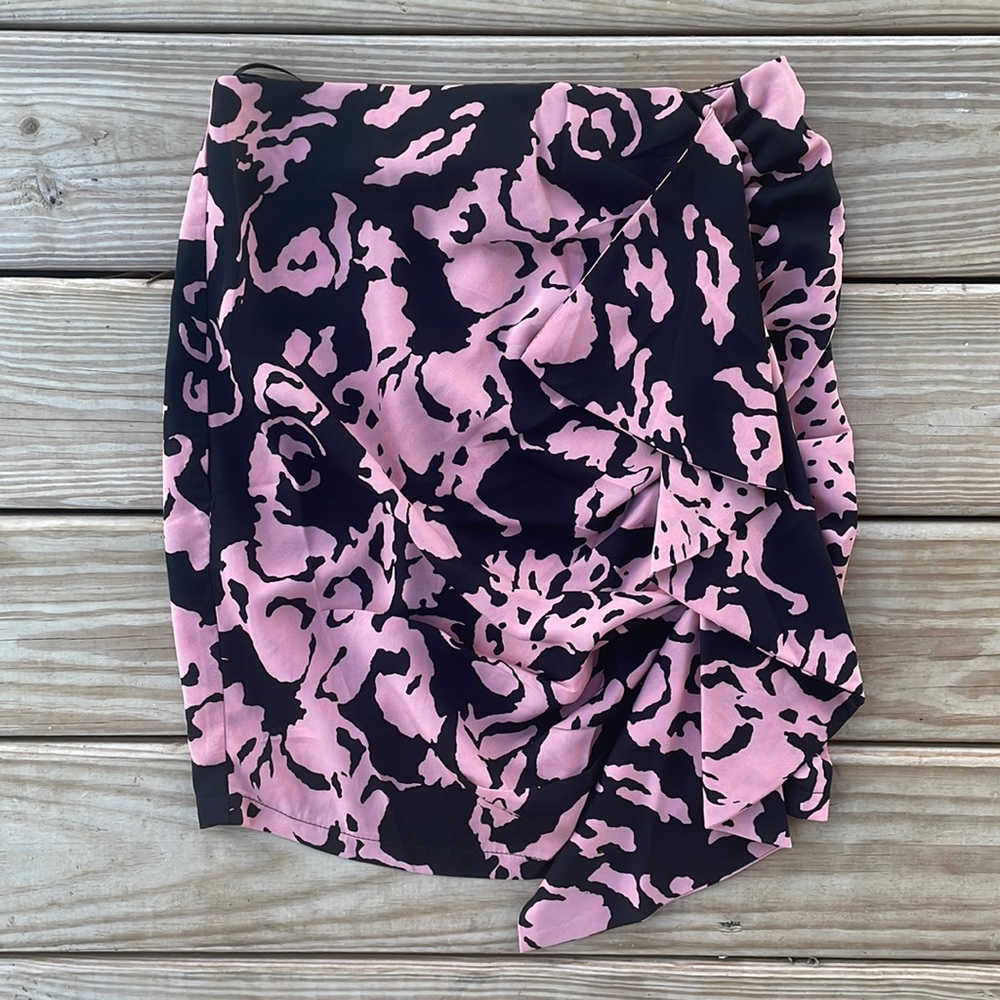 Nasty Gal Ruched High-Waisted Ruffle Mini Skirt